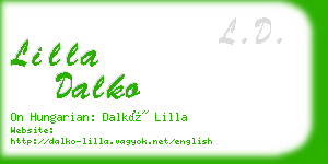 lilla dalko business card